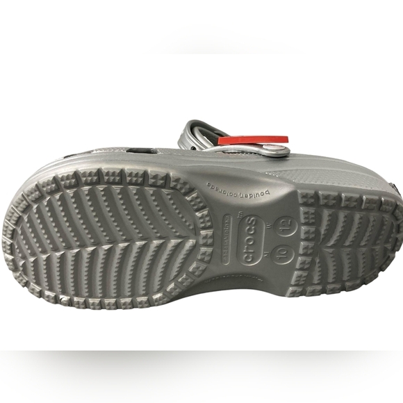 CROCS x SCHARF Classic Silver Unisex CROC Clog NEW, NWT - Picture 9 of 11
